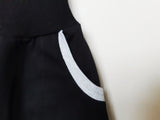 Hareminio tipo kelnės Juoda su pilkom detalėm
